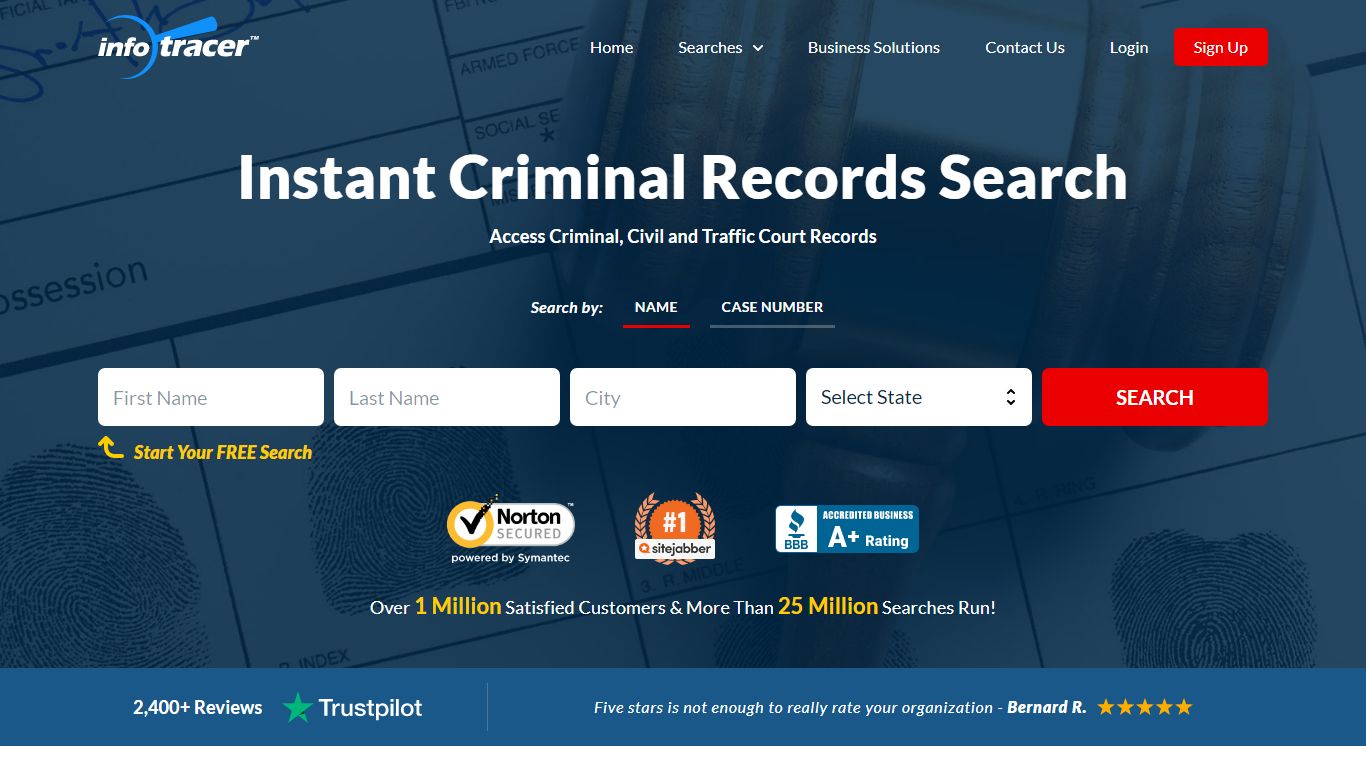 Criminal Records Search | All 50 States | InfoTracer